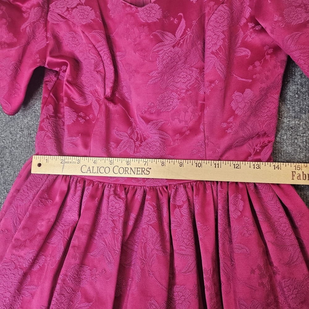 Jessica McClintock Fuchsia Floral Jacquard Mini Dress - Picture 15 of 15